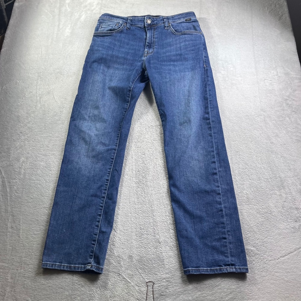 Mavi Zach Straight Leg Mens Jeans 34x32 Medium Wash Blue Denim 0045388802